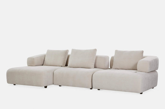 Mobilya Koltuk markasına ait krem rengi ekonomik köşe koltuk takımı modern tasarım