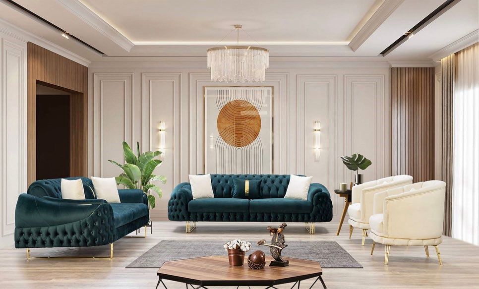 Mobilya Koltuk marka modern tasarımlı hilton koltuk takımı salon dekorasyonunda kullanılmış