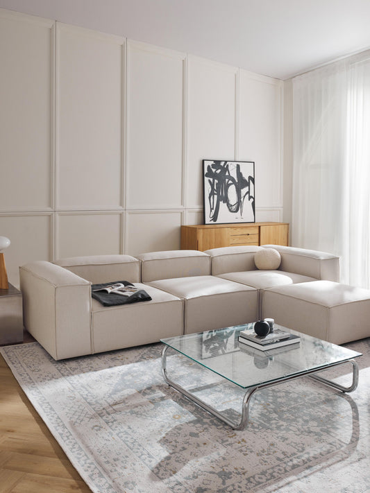 Mobilya Koltuk beyaz modüler köşe takımı geniş oturma alanı ve modern tasarım ile şık salon dekoru