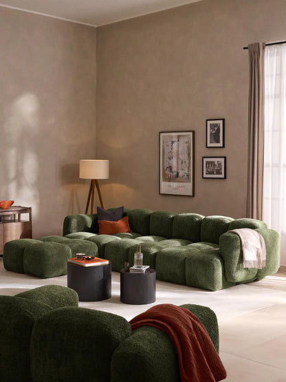 Mobilya Koltuk modüler köşe takımı satın al yeşil renk modern salon dekorunda