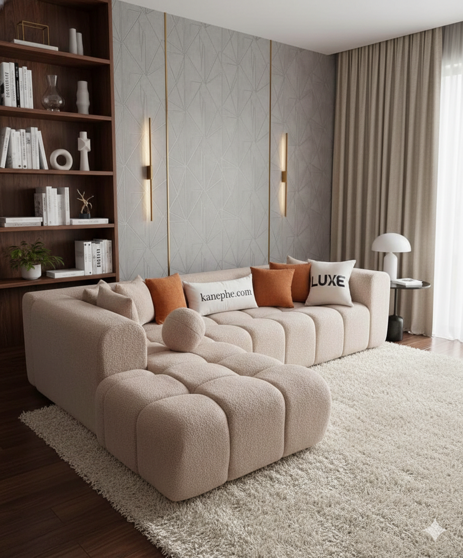 Pony köşe koltuk, modern tasarımıyla rahat bir oturma alanı sunuyor ve şık bir dekor oluşturuyor.