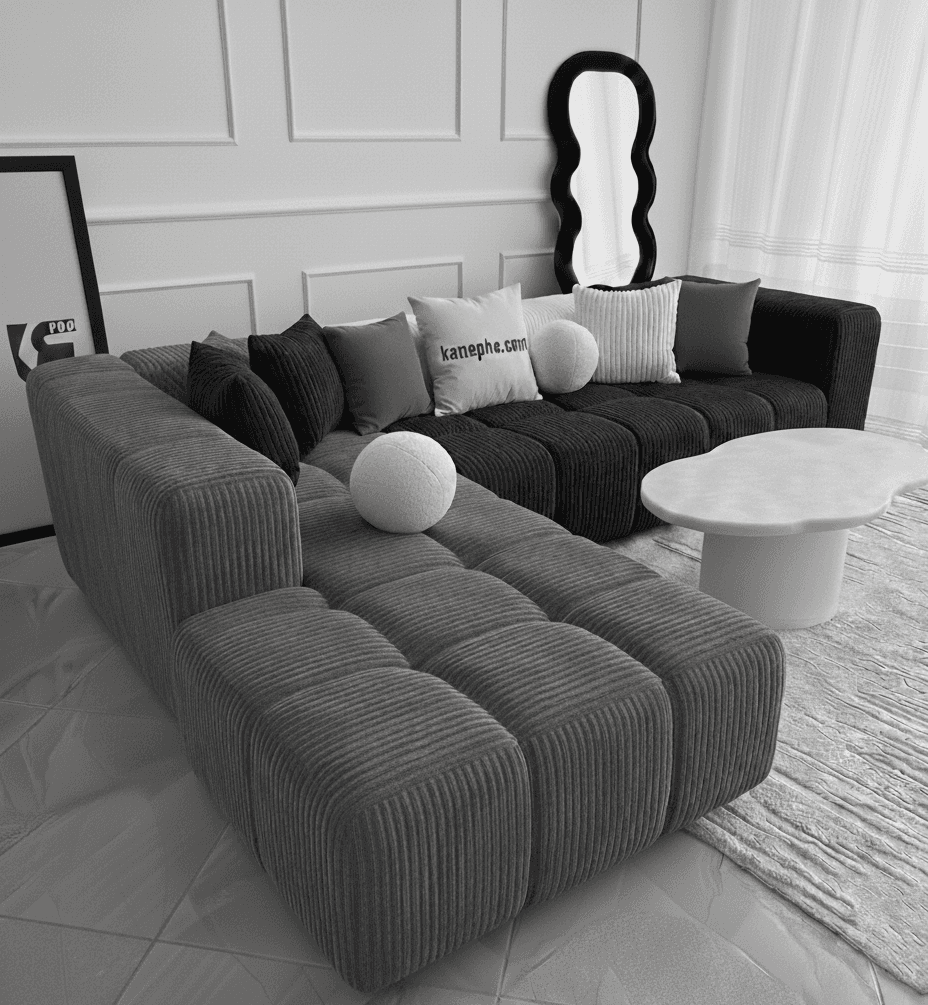 Pony köşe koltuk, modern tasarım ve konfor ile şık oturma alanları için ideal.